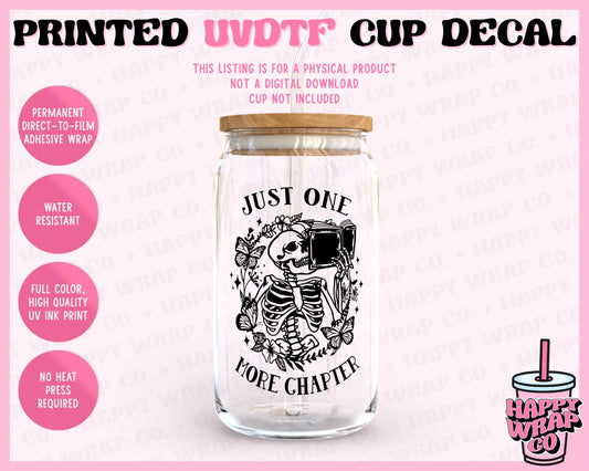 Just One More Chapter - UVDTF Cup Decal (Ready-to-Ship)