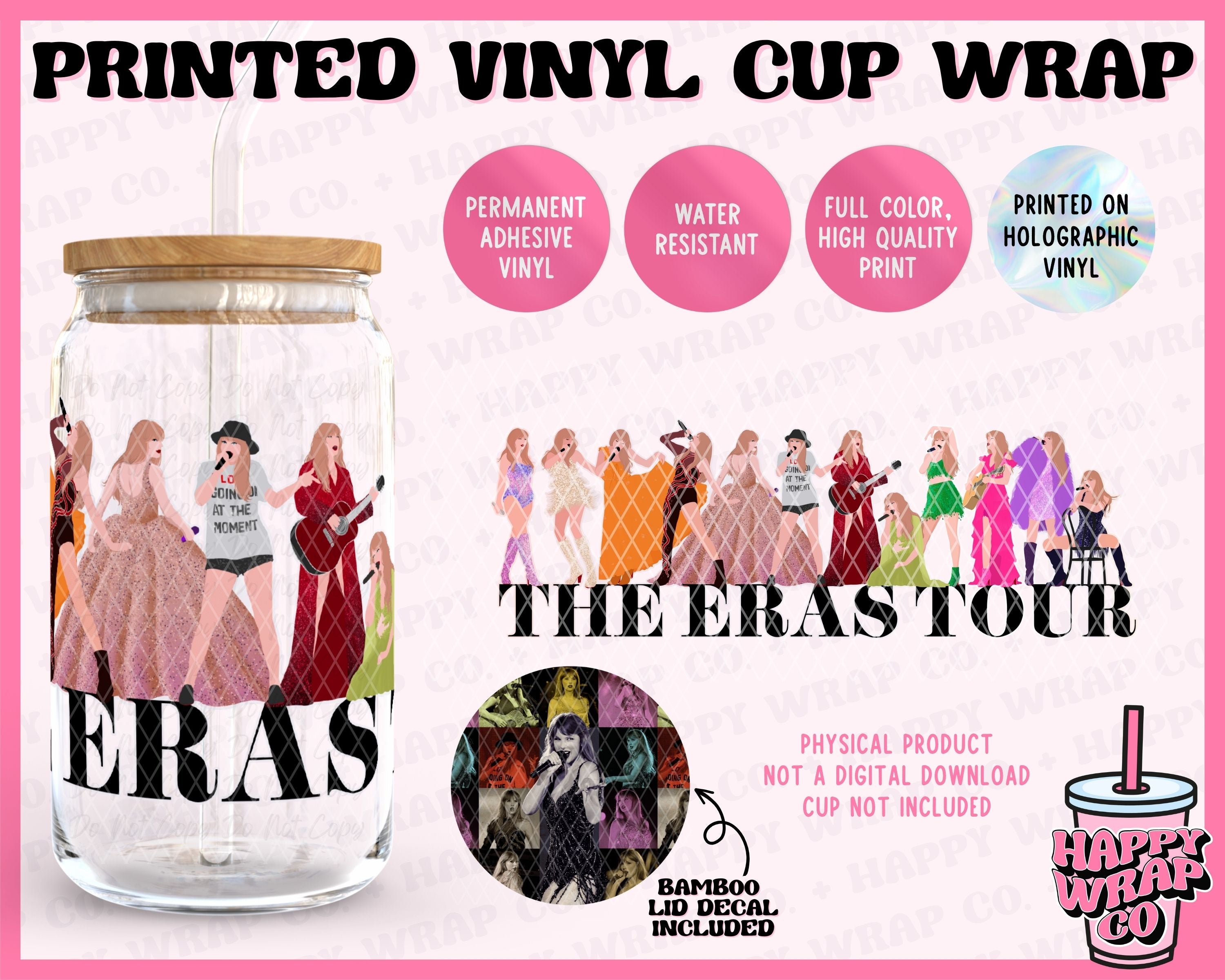 TS Eras Tour - UVDTF Cold Cup Wrap (Ready-to-Ship) – Happy Wrap Co.