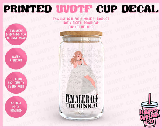 Female Rage The Musical - UVDTF Cup Decal (Ready-to-Ship) (Double-Sided)