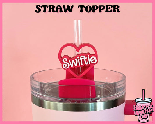 Pink TS Heart - Straw Topper