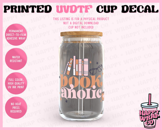 Bookaholic - UVDTF Cup Decal (Ready-to-Ship) (Double-Sided)