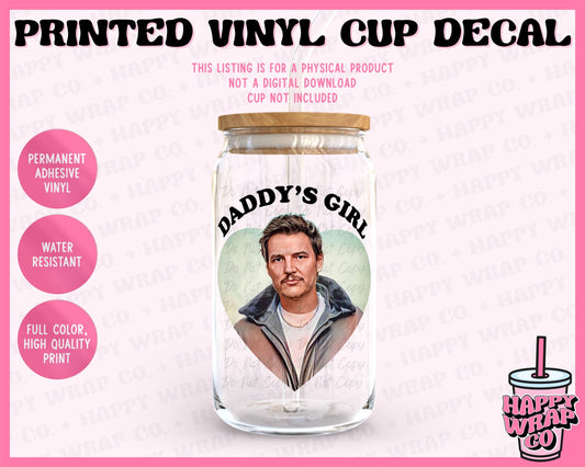 Daddy's Girl Pedro Pascal - Vinyl Cup Decal