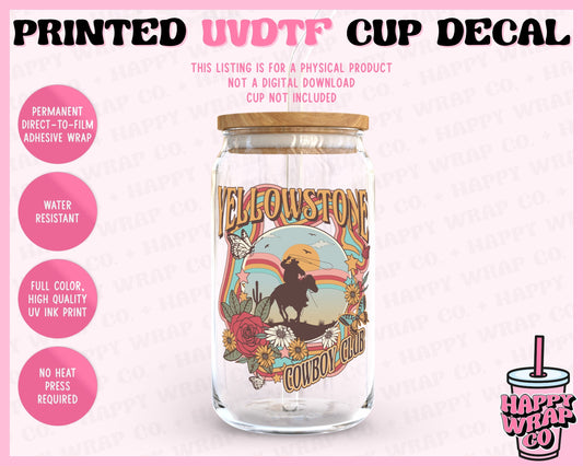Yellowstone Cowboy Club - UVDTF Cup Decal (Ready-to-Ship)