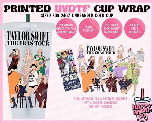 TS Eras Tour - UVDTF Unbranded Cold Cup Wrap (Ready-to-Ship)