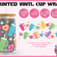 Tumblers and Candy Hearts - Vinyl Beer Can Glass Wrap