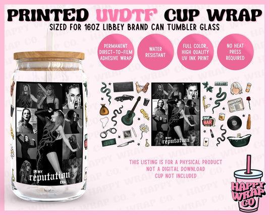 Rep TV Era Symbols - UVDTF Beer Can Glass Wrap (Ready-to-Ship)