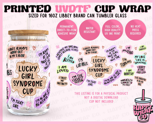 Lucky Girl Syndrome - UVDTF Beer Can Glass Wrap (Ready-to-Ship)